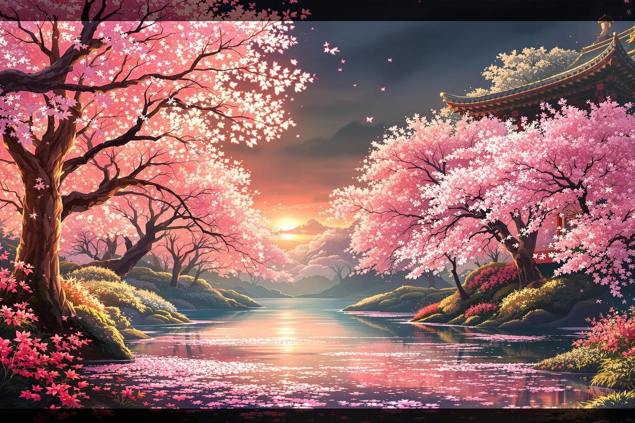 看免费漫剧作品 - 花间绘梦师 — 场景美术