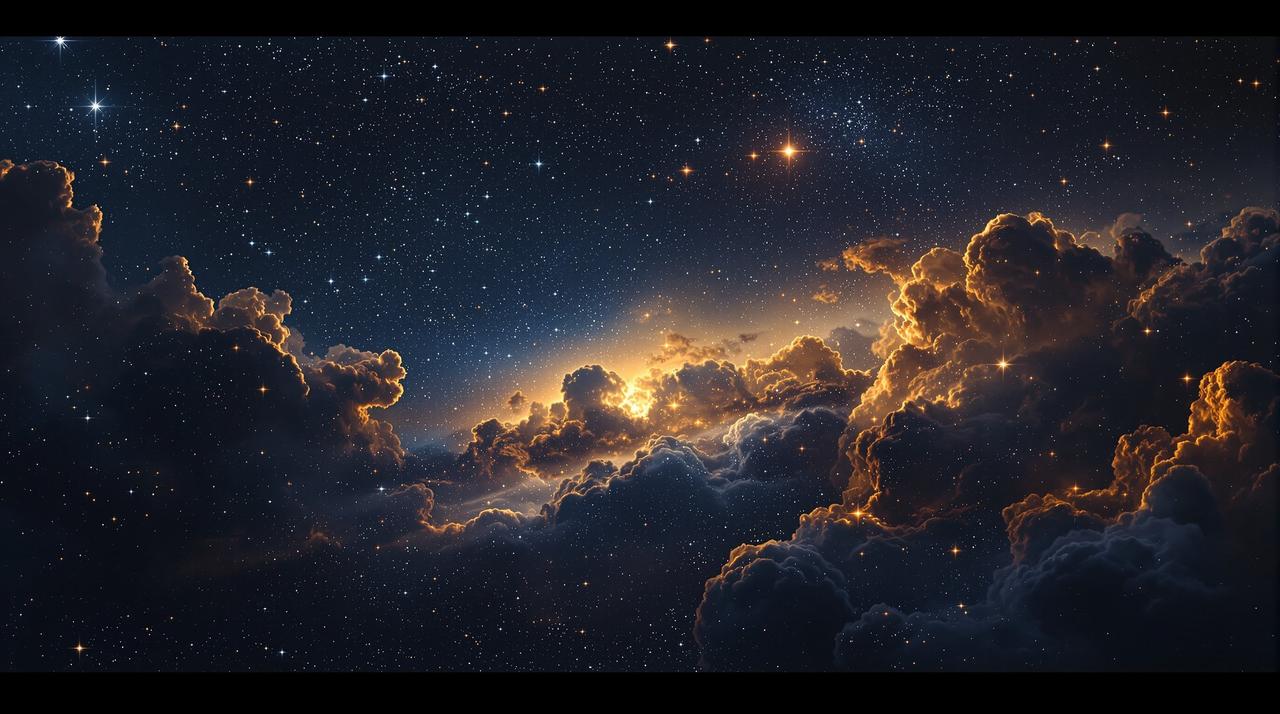 看免费漫剧 - 璀璨星空背景，闪亮的天狼星照耀夜空
